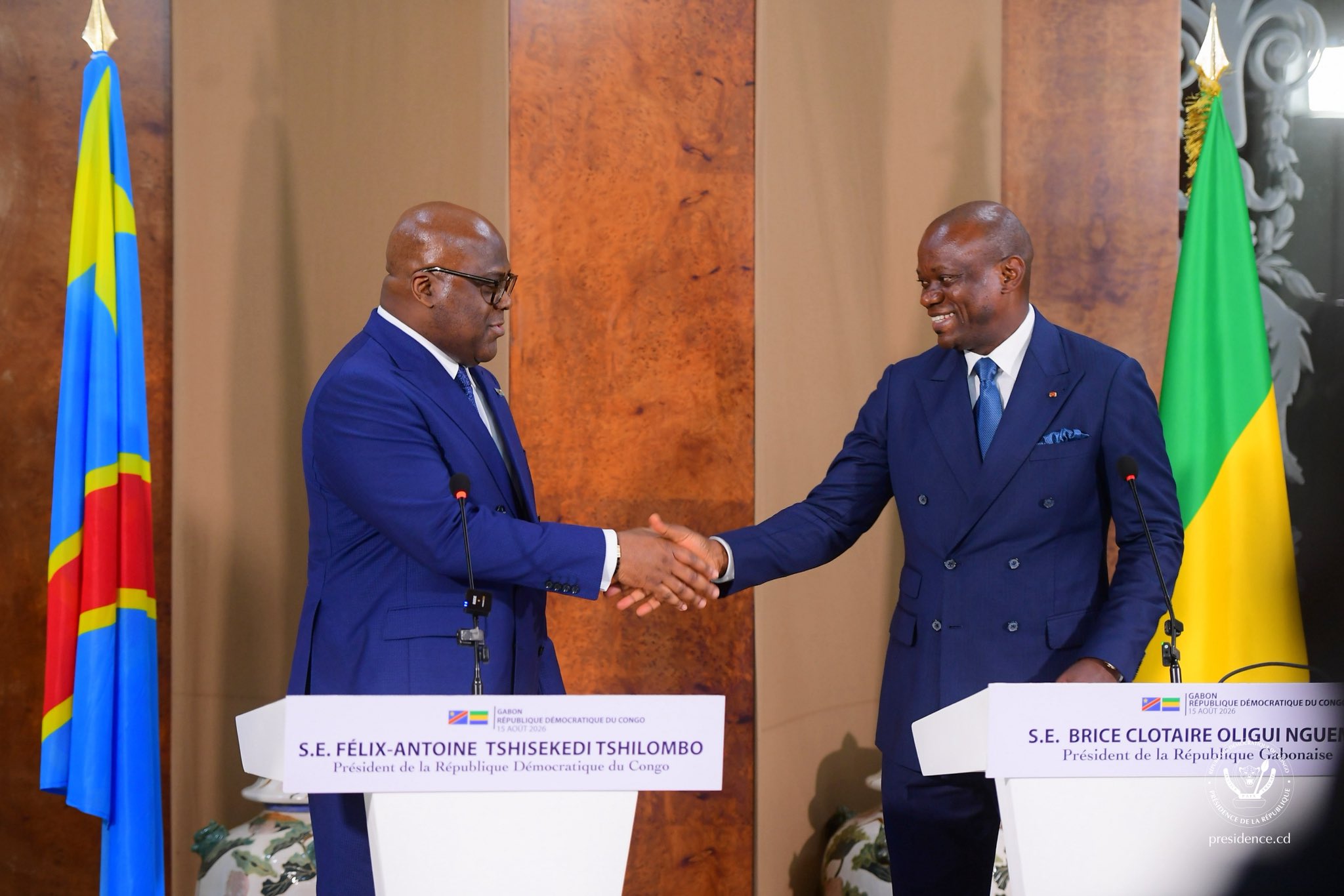 Coopération : Tshisekedi et Oligui Nguema signent 3 accords et scellent un « soutien total » à la candidature de Juliana Lumumba à l’OIF