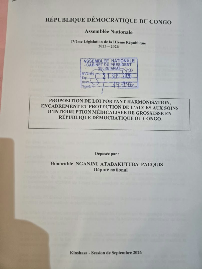 RDC : un député propose une loi autorisant l’avortement médicalisé